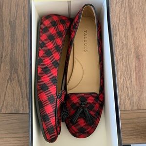 Talbots plaid loafers